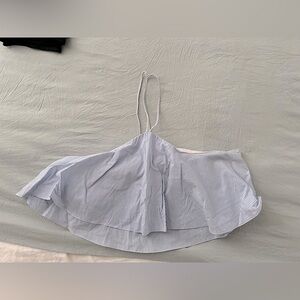 Zara pinstriped halter-cut crop top. Size: US Medium
